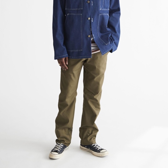 NWT Dickies Regular Fit Flex Duck Canvas Carpenter Jeans in Olive Green sz 36 - Picture 1 of 5